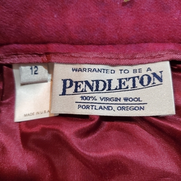 NWT Vintage 80's Pendleton 100% Virgin Wool Pink Pencil Skirt Size 12 - Picture 11 of 11